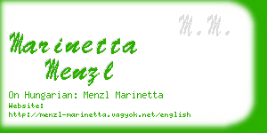 marinetta menzl business card